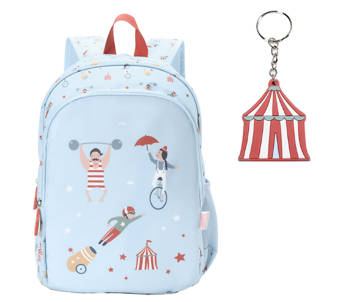 Mochila Escolar Média com Porta-Chaves - Circus Show