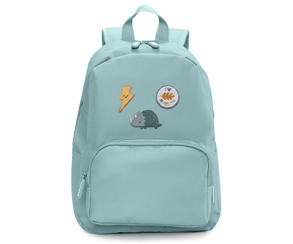 Mochila Solid Color Green + 6 Adesivos Autocolantes Nature
