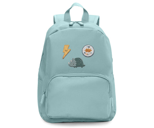 Mochila Solid Color Green + 6 Adesivos Autocolantes Nature