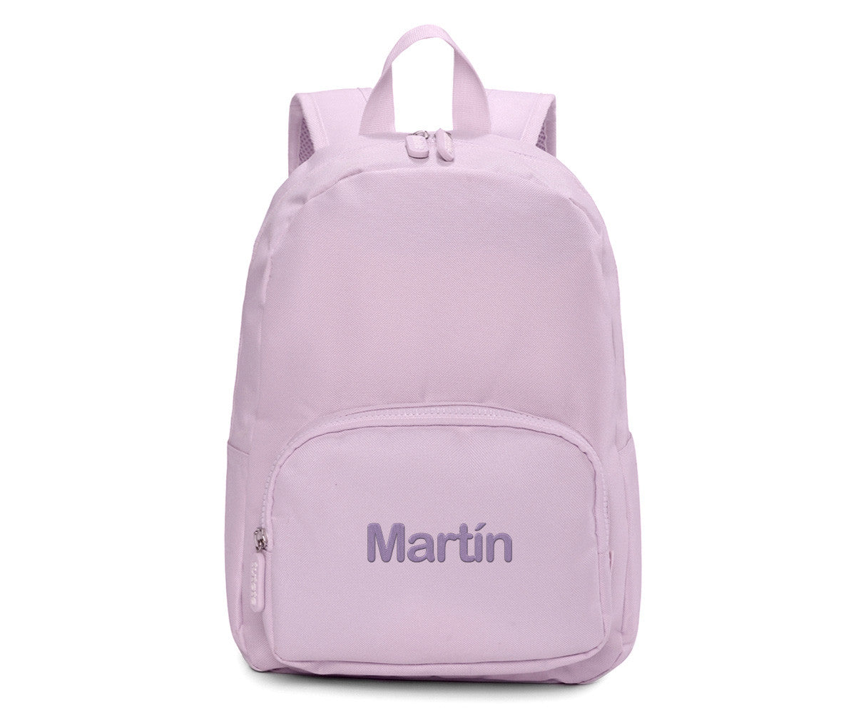 Mochila Solid Color Lavender + 6 Adesivos Autocolantes Happy Day