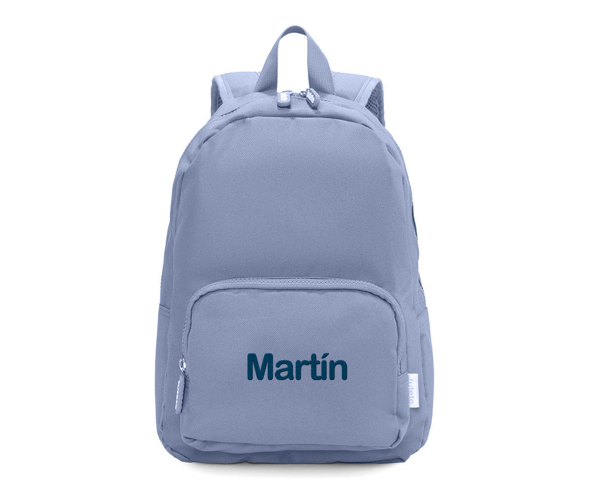 Mochila Solid Color Marine + 6 Adesivos Autoacolantes Space