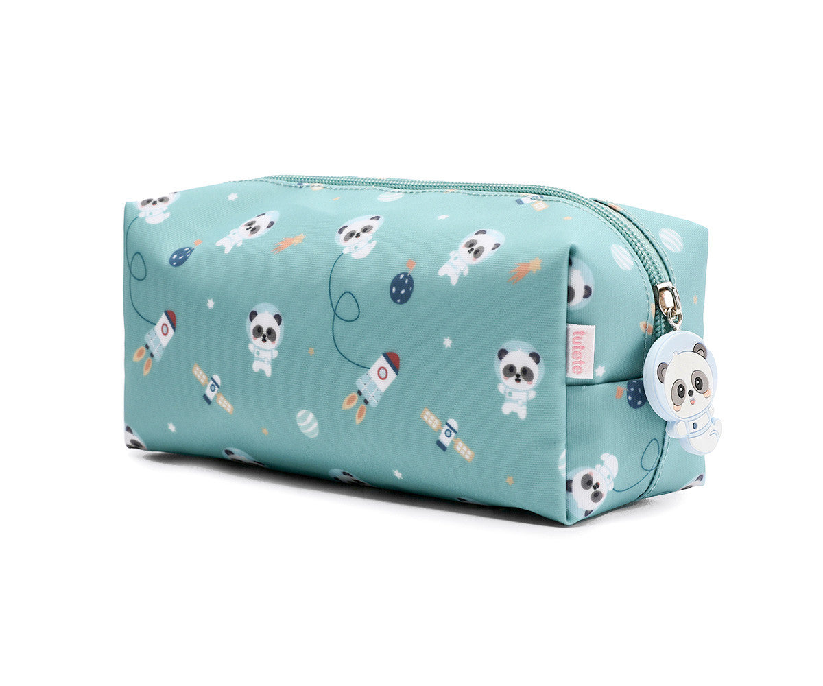 Estojo Escolar Personalizável - Pandas In Space