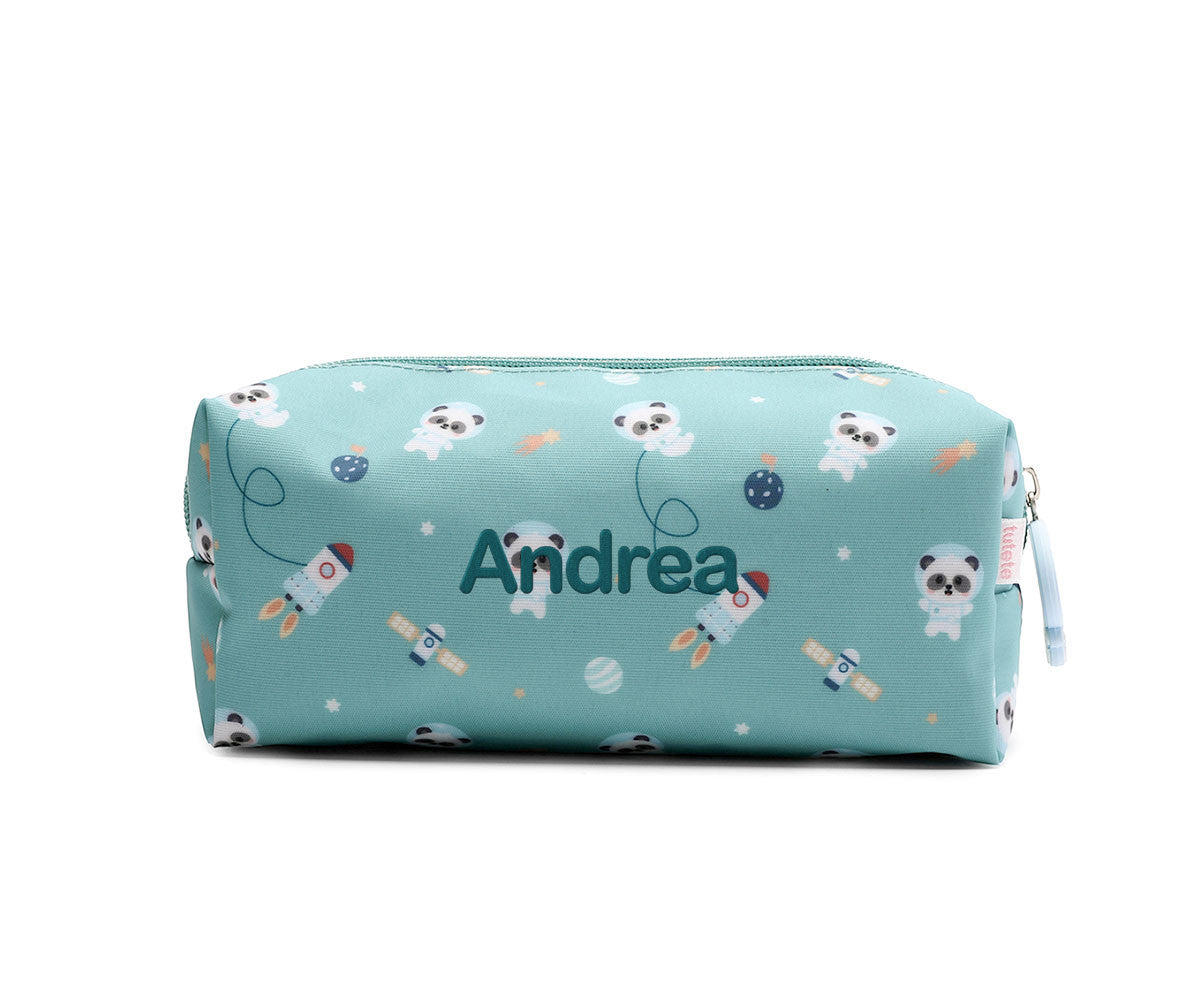 Estojo Escolar Personalizável - Pandas In Space