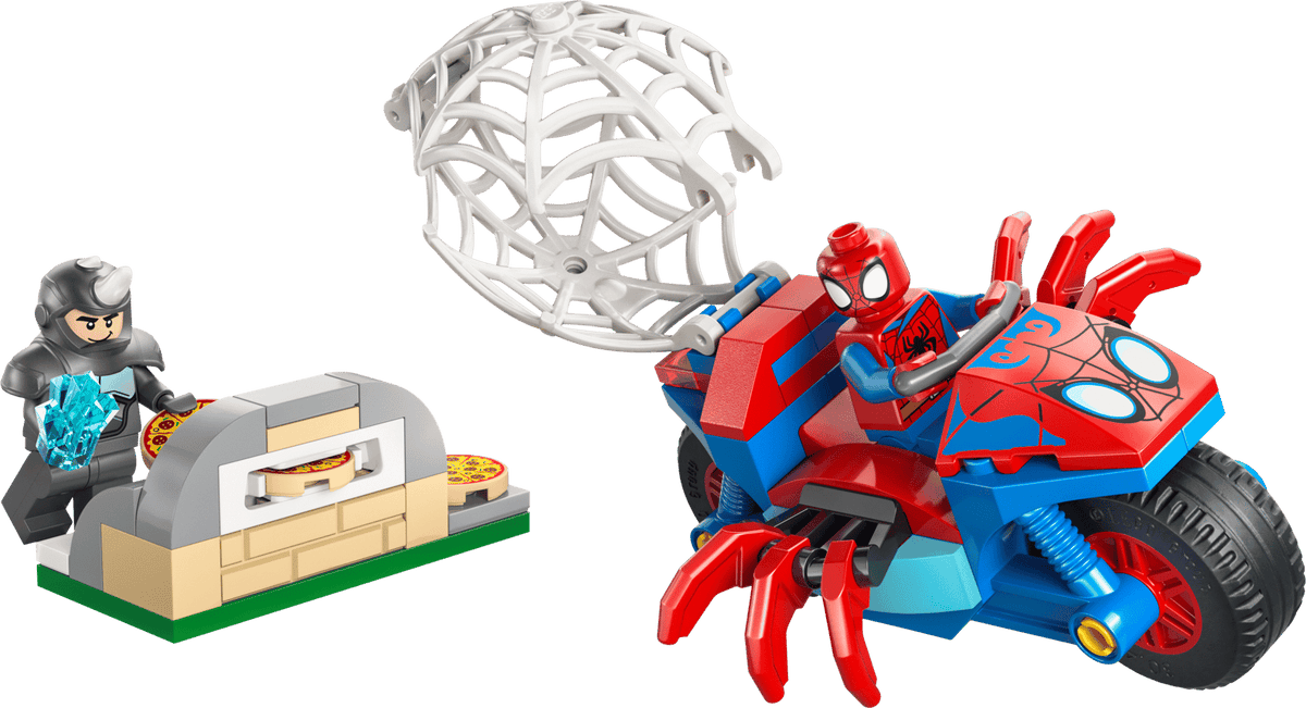 Spidey na sua Mota contra Rhino