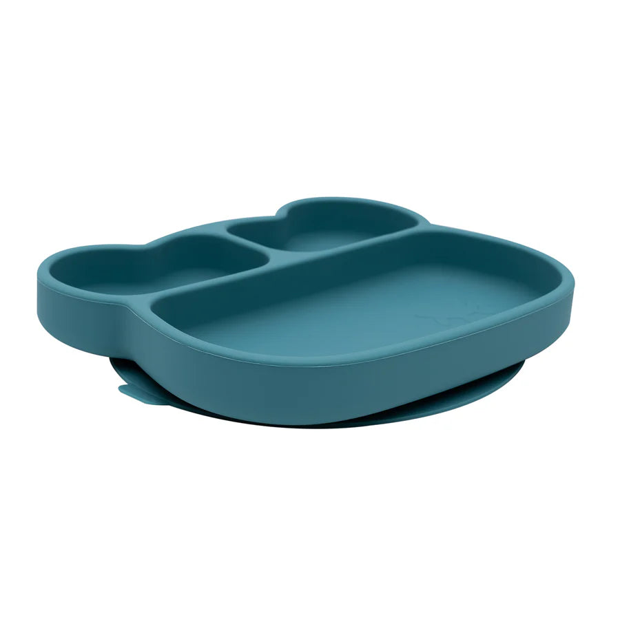 Prato de Silicone com Ventosa - Urso Azul