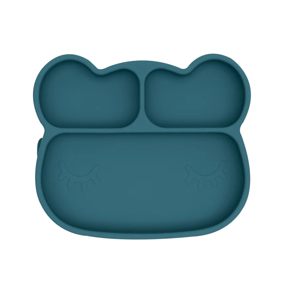 Prato de Silicone com Ventosa - Urso Azul