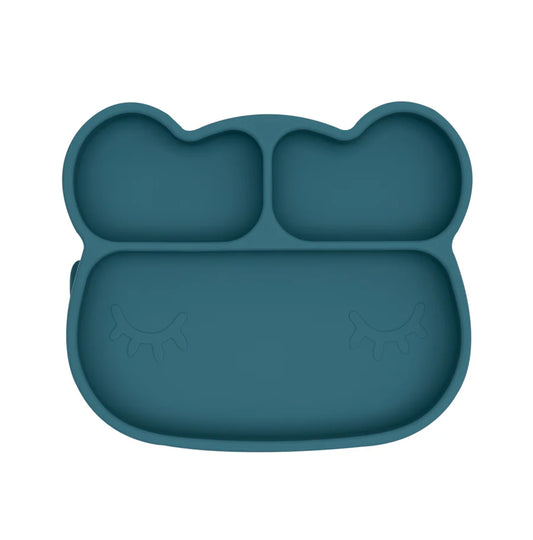 Prato de Silicone com Ventosa - Urso Azul