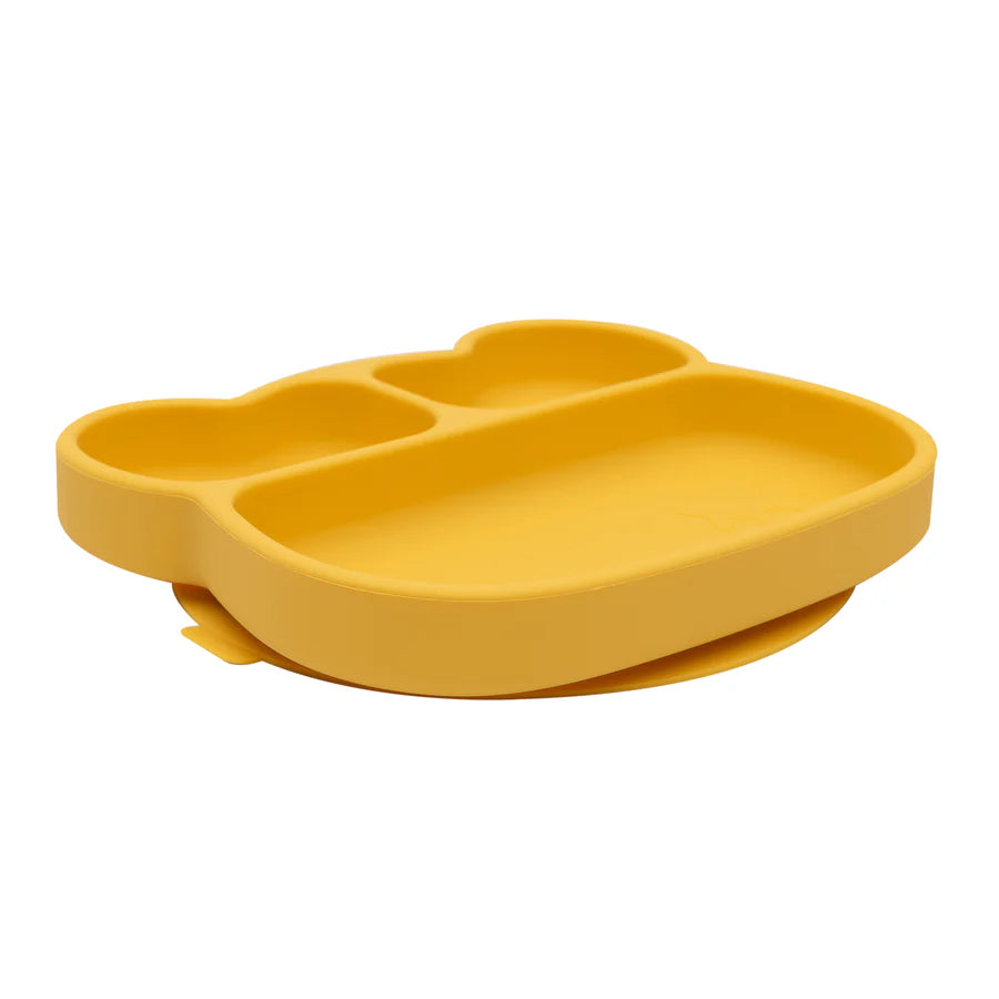 Prato de Silicone com Ventosa - Urso Amarelo