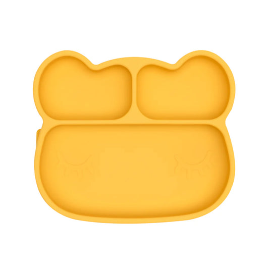 Prato de Silicone com Ventosa - Urso Amarelo