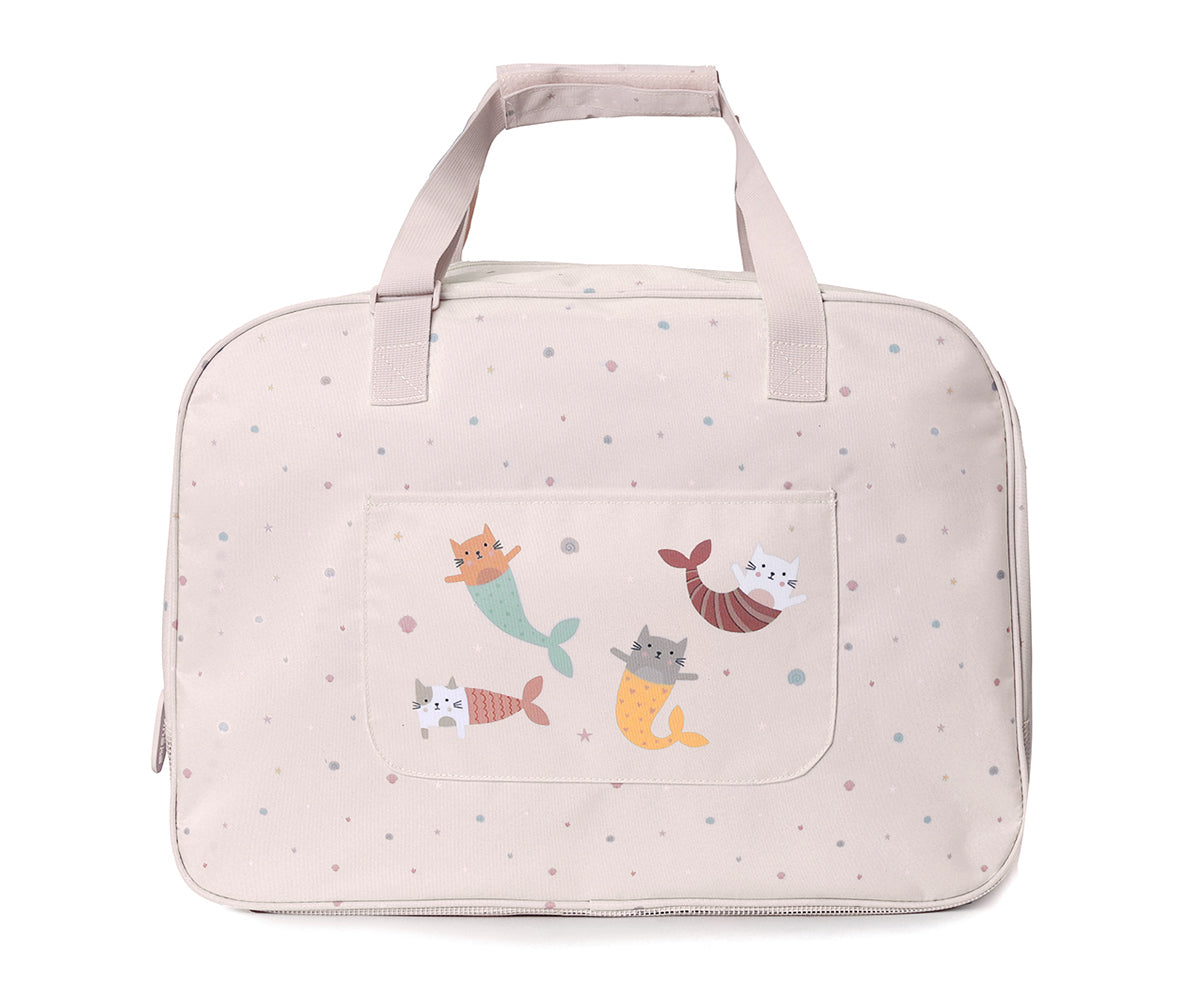 Pasta de Praia com Malha - Mermaid Cats