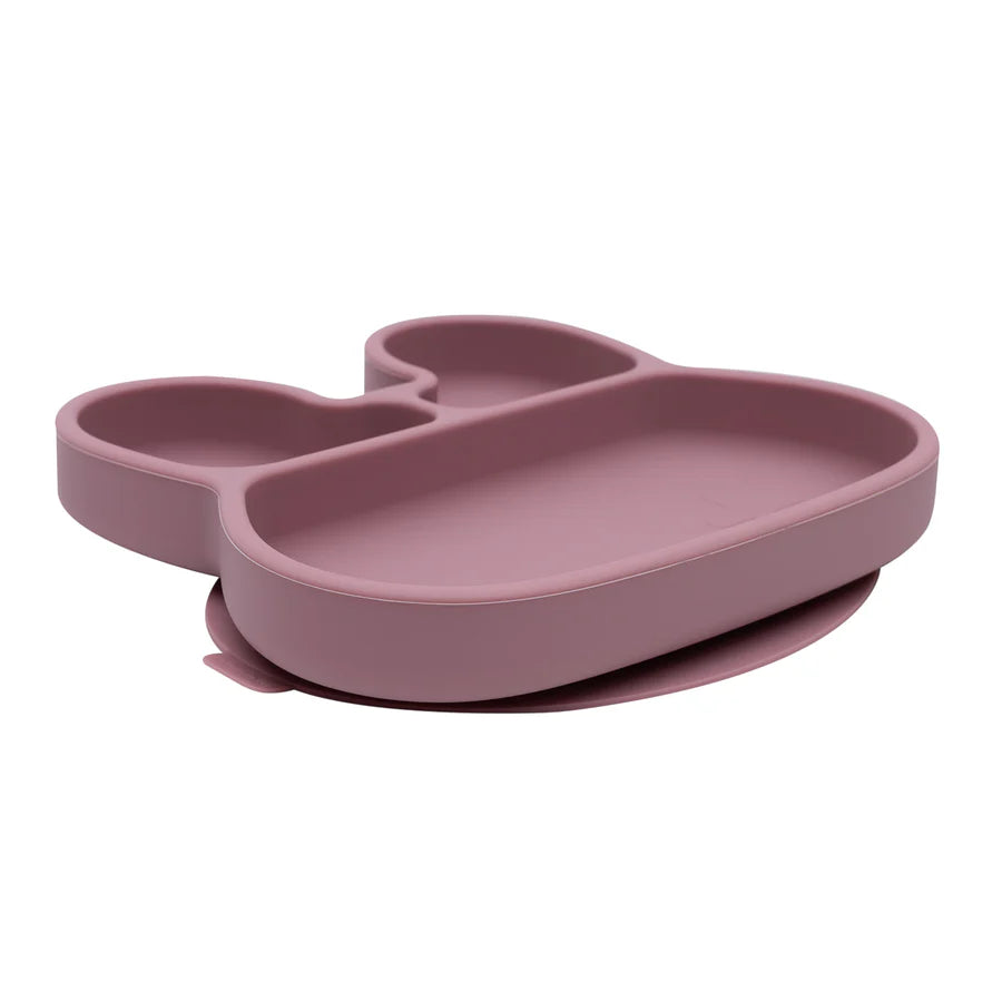 Prato de Silicone com Ventosa - Coelho Rosa