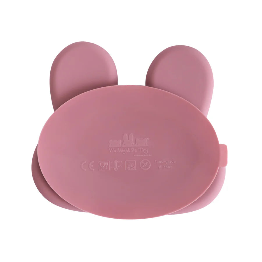Prato de Silicone com Ventosa - Coelho Rosa
