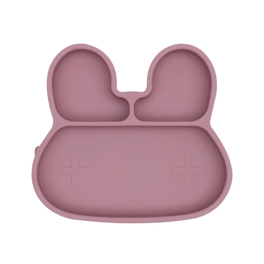 Prato de Silicone com Ventosa - Coelho Rosa