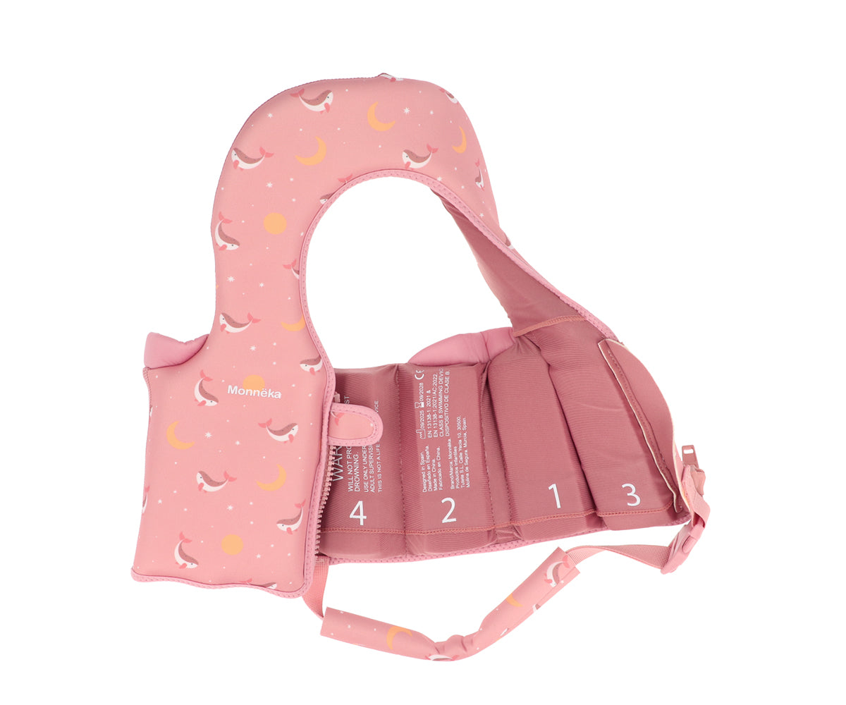Colete de Aprendizagem de 1 à 2 anos - Whale Pink