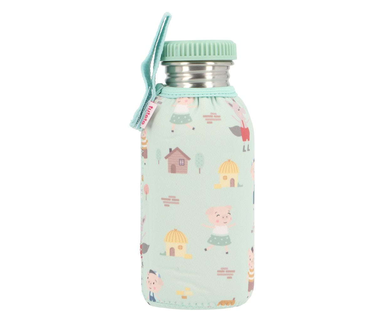 Garrafa de Aço com Forro Personalisável 500 ml -  The Three Little Pigs