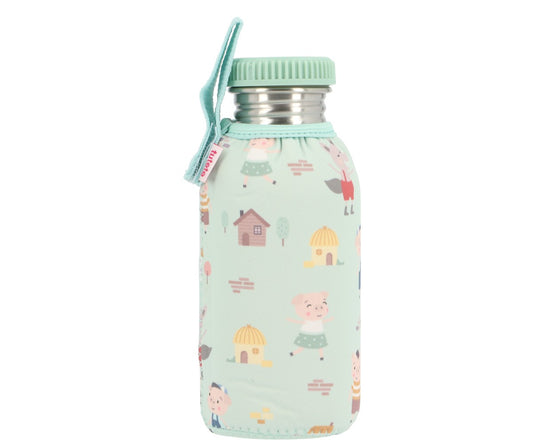 Garrafa de Aço com Forro Personalisável 500 ml -  The Three Little Pigs