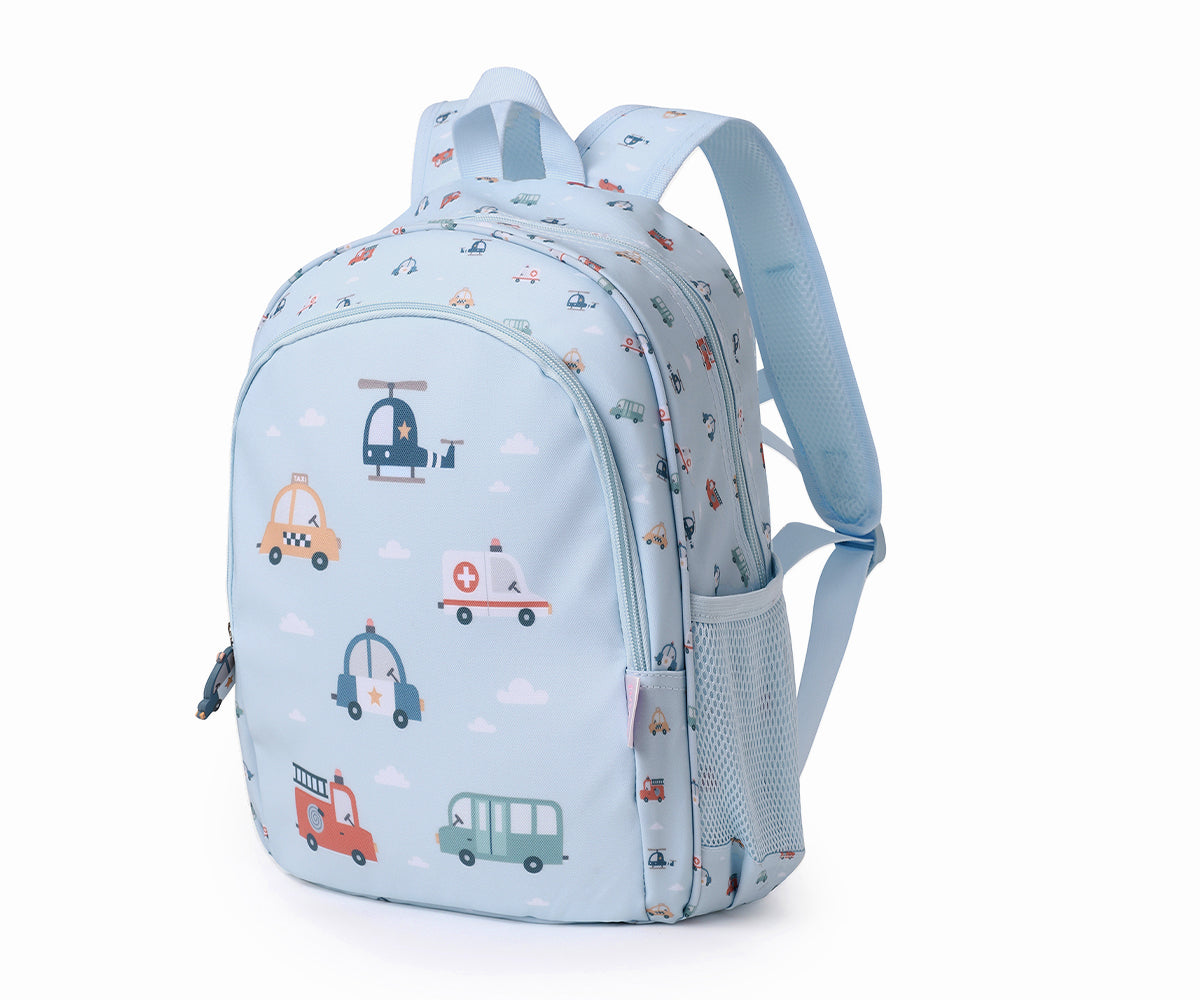 Mochila Escolar Média com Porta-Chaves - City Cars