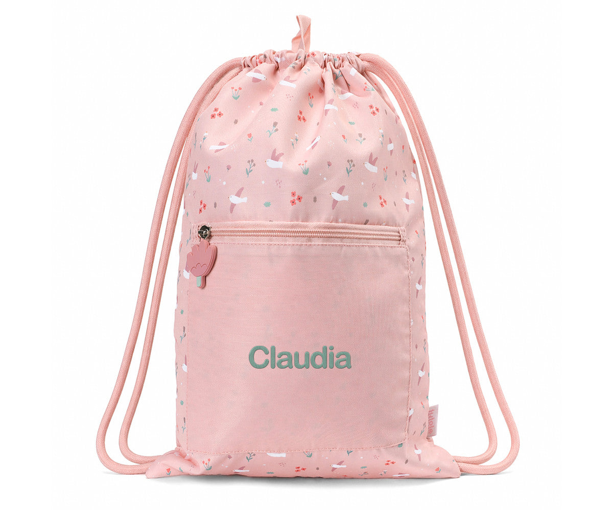 Mochila Saco Personalizável - Blossom Birds