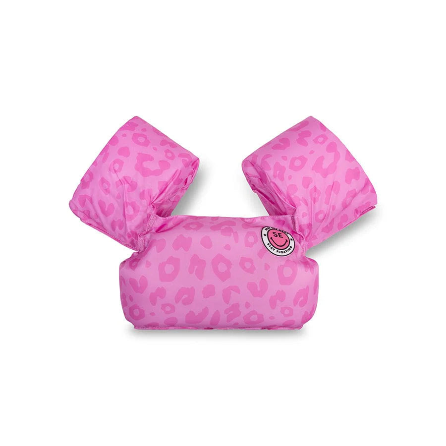 Colete Flutuador com Bóias nos Braços - Leopard Pink