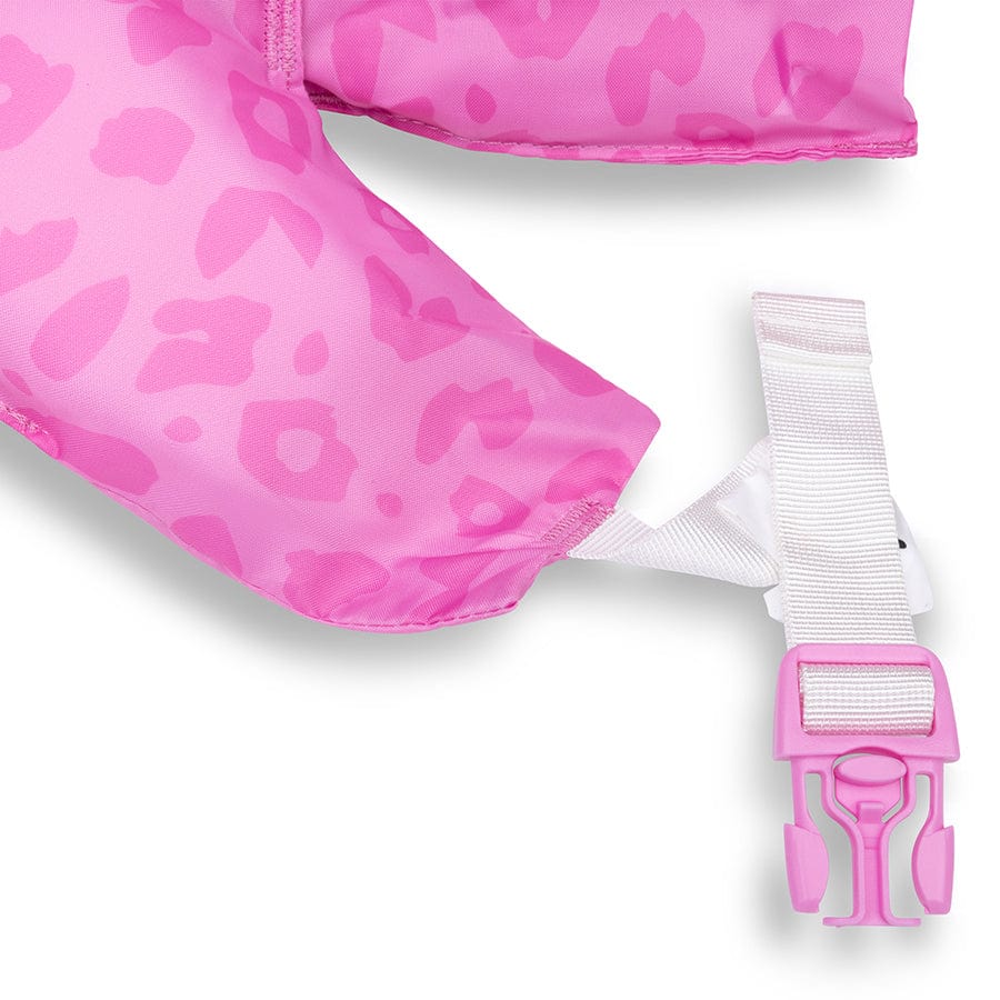 Colete Flutuador com Bóias nos Braços - Leopard Pink
