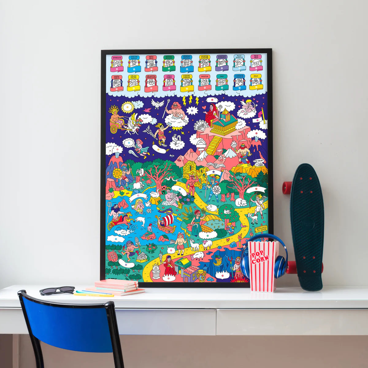 Poster Mitologia com Autocolantes - OMY School