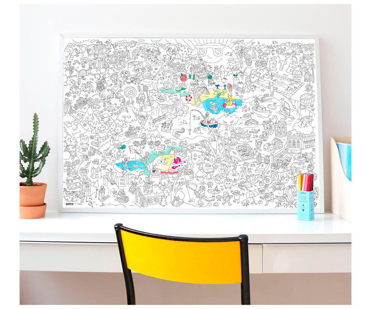 Poster XL Omy 4 Estações para Pintar