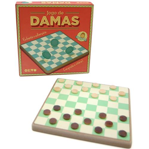 Jogo de Damas em Madeira