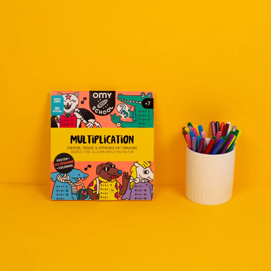 Poster de Multiplicação com Autocolantes - OMY School
