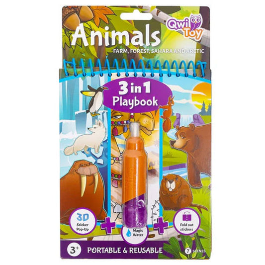 Livro QwiToy 3 em 1 - Animais