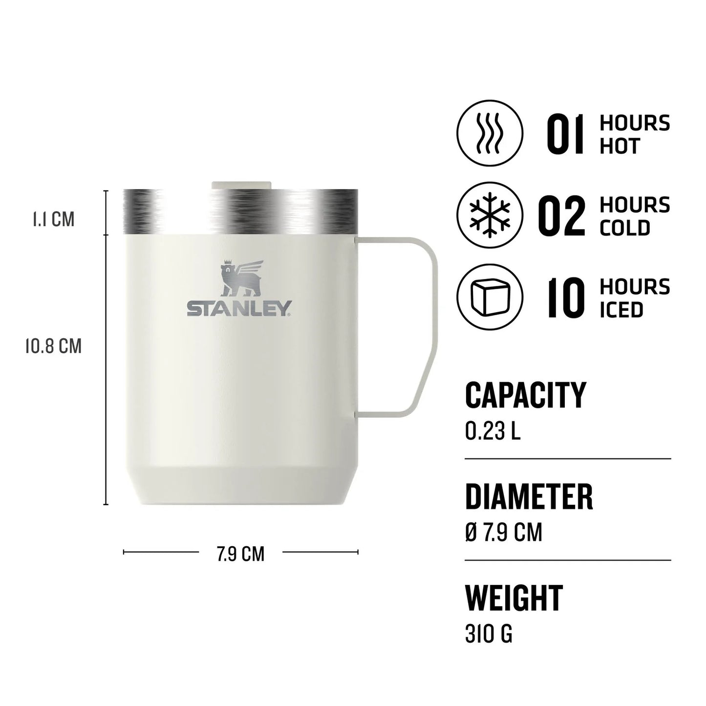Caneca Legendary Camp Mug Stanley de 0.23L - Creme