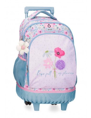 Mochila Compacta de 2 Rodas - Full of Flowers