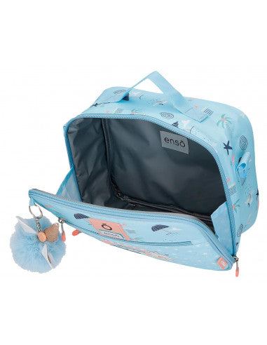 Lancheira com Alça Adaptável -Magic Summer Azul Claro