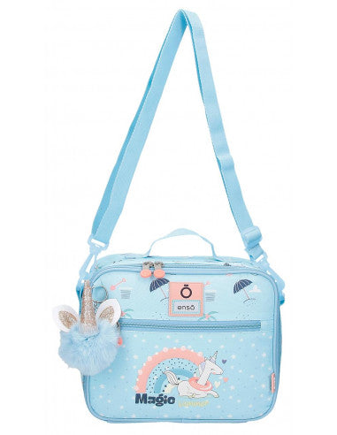 Lancheira com Alça Adaptável -Magic Summer Azul Claro